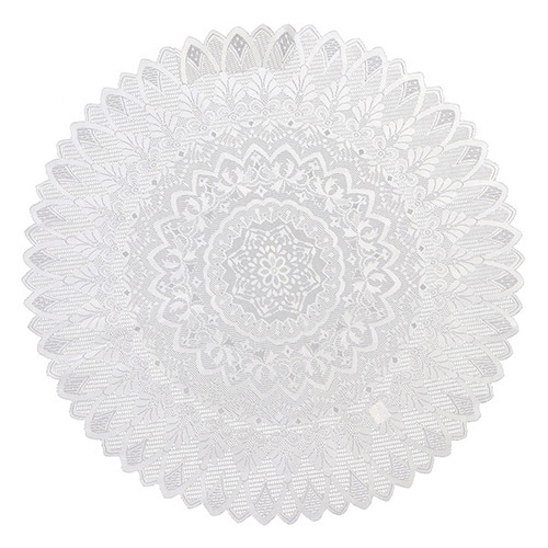 テーブルクロス 93cm 撥水加工 円 ホワイト