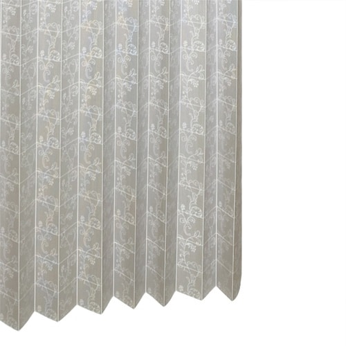 アコーディオンカーテン アラベスク柄 グレージュ