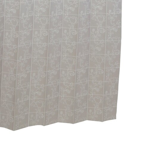 アコーディオンカーテン アラベスク柄 グレージュ