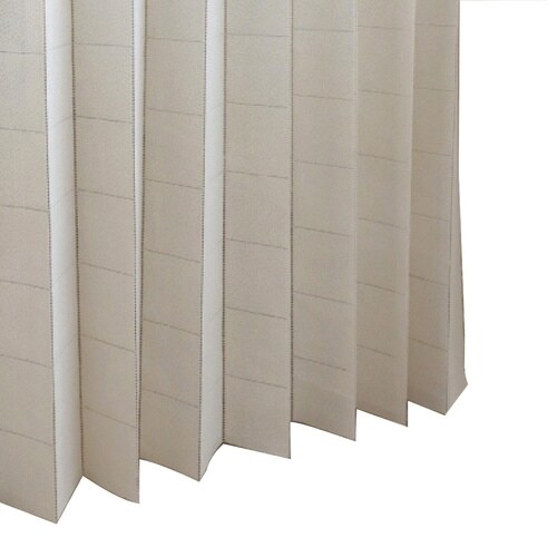 アコーディオンカーテン ドット柄 アイボリー