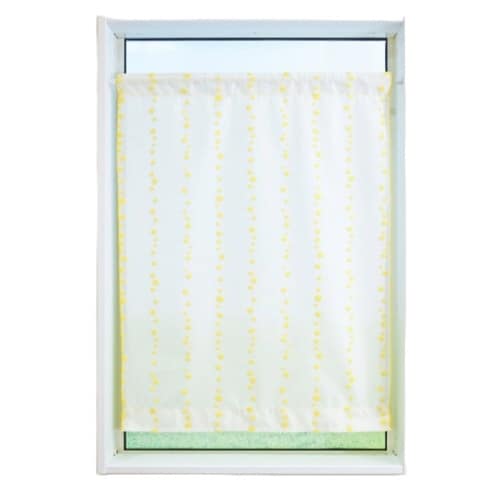 レースカーテン 水玉ドット柄 小窓 イエロー