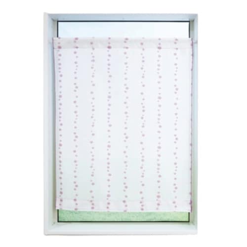 レースカーテン 水玉ドット柄 小窓 パープル