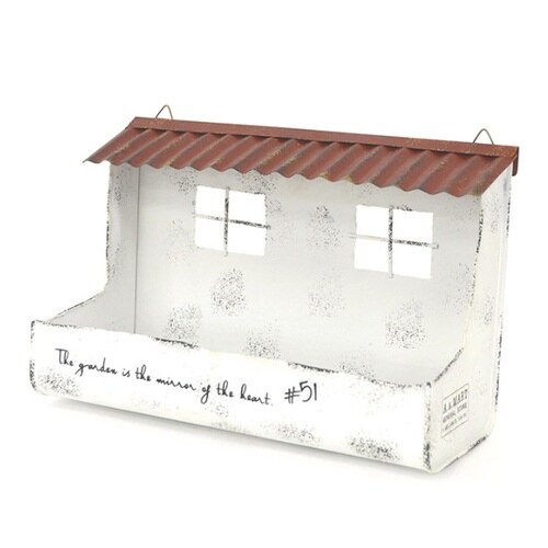 プランター 壁掛け ティンルーフプランター レッド