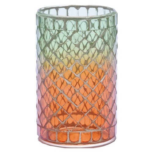 小物入れ ガラスホルダー L グリーン×オレンジ