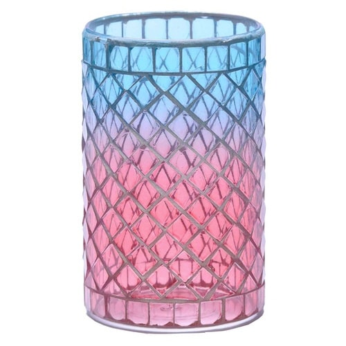 小物入れ ガラスホルダー L ブルー×ピンク