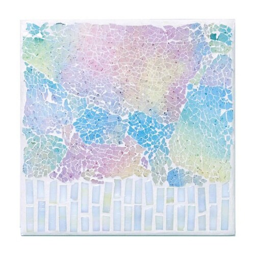 ガラスプレート 20×20cm モザイク RB
