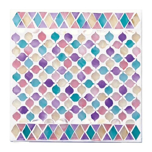 ガラスプレート 20×20cm モザイク PM