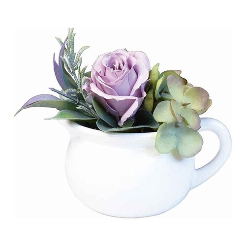 フェイクグリーン ブーケ ポット パープル