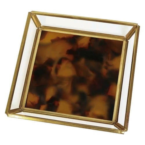 トレイ キュレット ガラストレイ アンバー