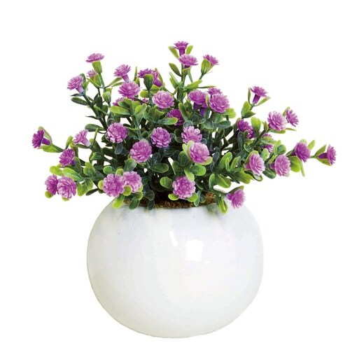 フェイクグリーン ラウンドポットL 卓上 デイジー