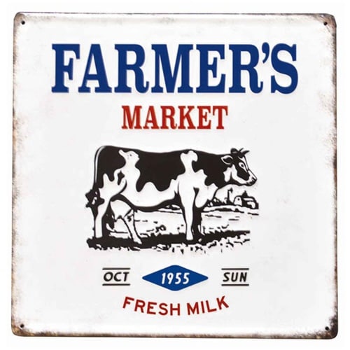 サインボード ミルク M メタル