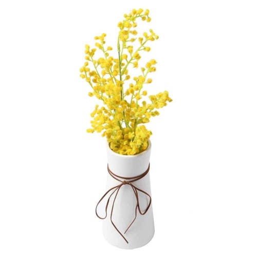 フェイクグリーン ミモザ ロングポット