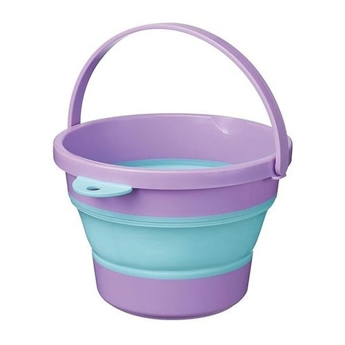 バケツ 折りたたみ 3.7L パープル