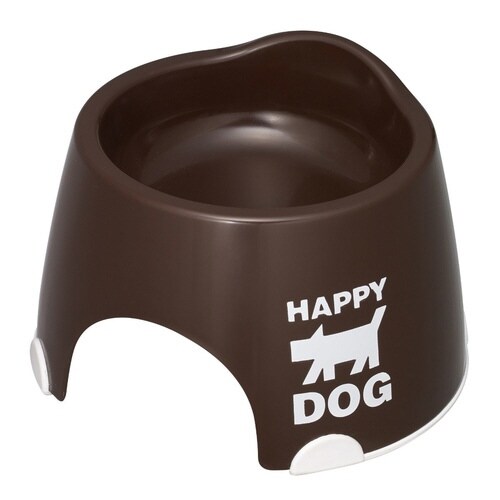 フードボウル すべり止め付き 小型犬専用 ブラウン