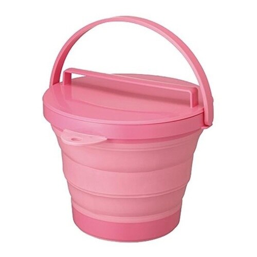 バケツ 折りたたみバケツ ソフトバケツ ピンク