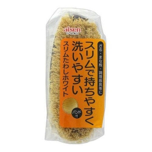 たわし スリムタワシホワイト バンド付き