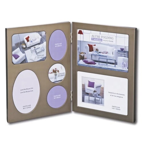 フォトフレーム アルミ フォールディング ブロンズ