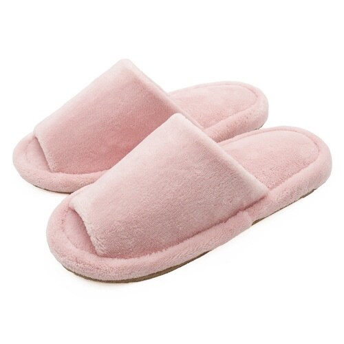 スリッパ マイクロファイバー 外縫い ライトピンク