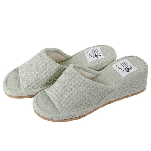 スリッパ yori ヒール 24cm グリーン