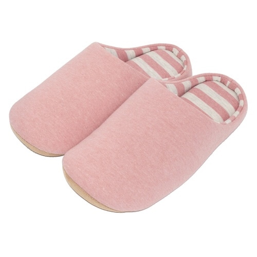 スリッパ 杢ニット成形 チャールススリッパ ピンク