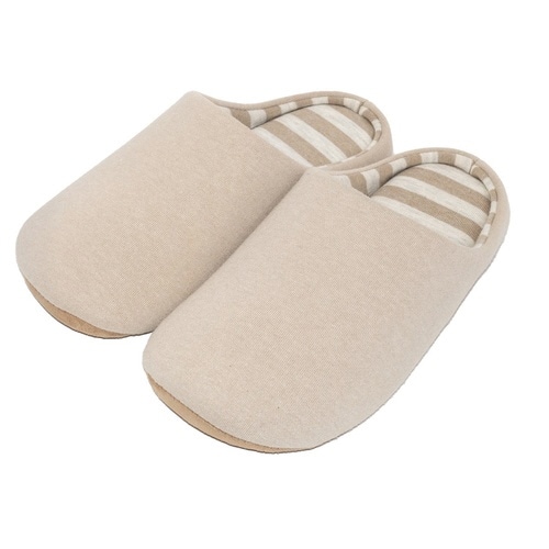 スリッパ 杢ニット成形 ベージュ