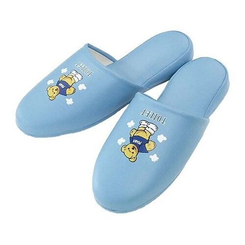 トイレスリッパ クマトイレ吊り込み ブルー