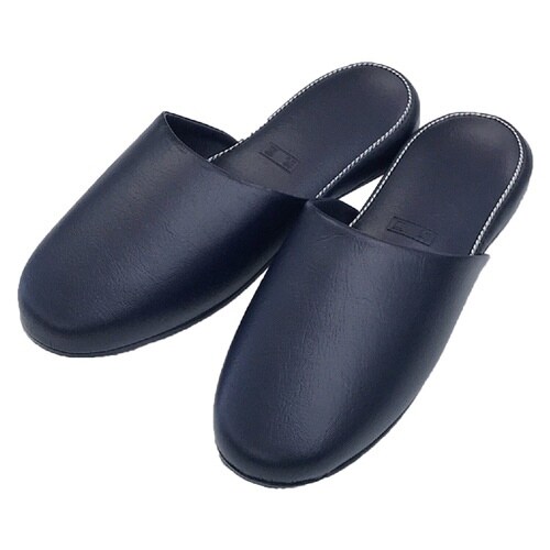 スリッパ 抗菌 アニリンスリッパ ネイビー