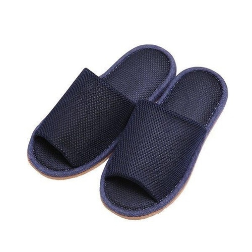 スリッパ カラーメッシュ外縫いL ネイビー