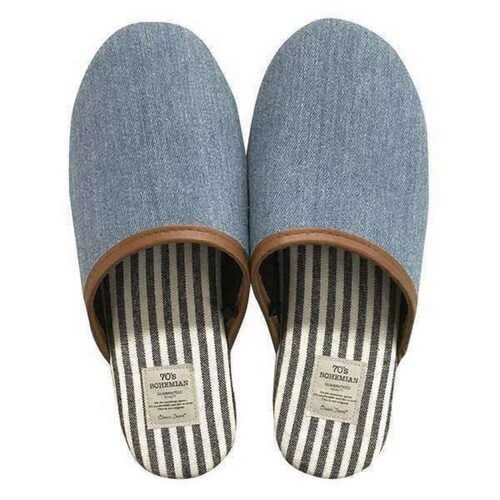 スリッパ bohemian デニムソフト ブルー