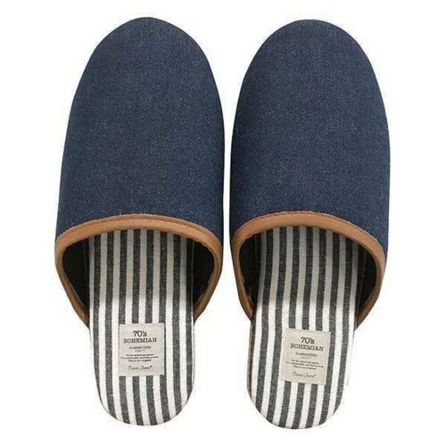 スリッパ bohemian デニムソフト ネイビー
