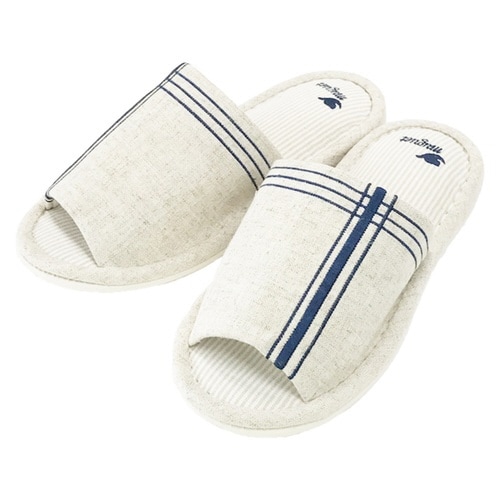 スリッパ ナチュラルクロス外縫い Lサイズ