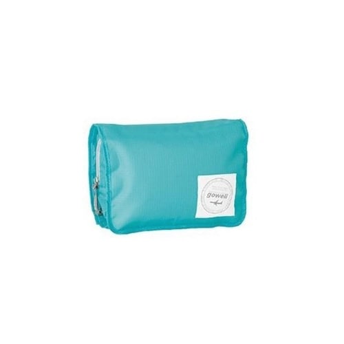トラベルポーチ 吊り下げ フック付き ライトブルー