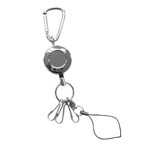 カラビナリールストラップ 伸縮 リールストラップ