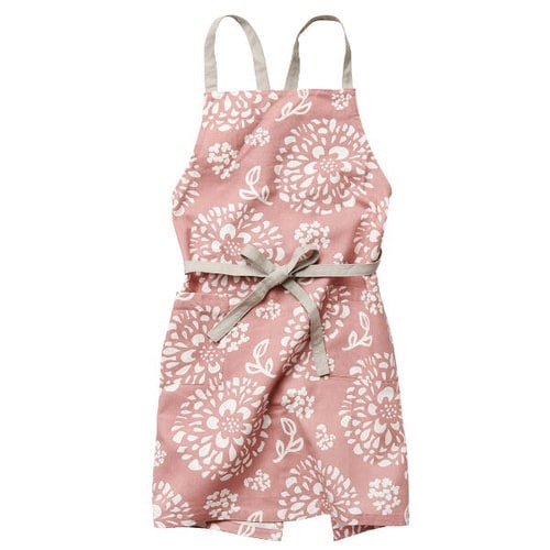 エプロン 花柄 ユーリ 綿100% ピンク