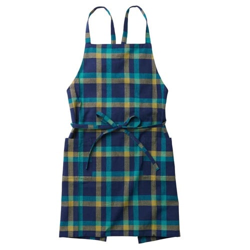 エプロン 綿100% ポケット付き ネイビー