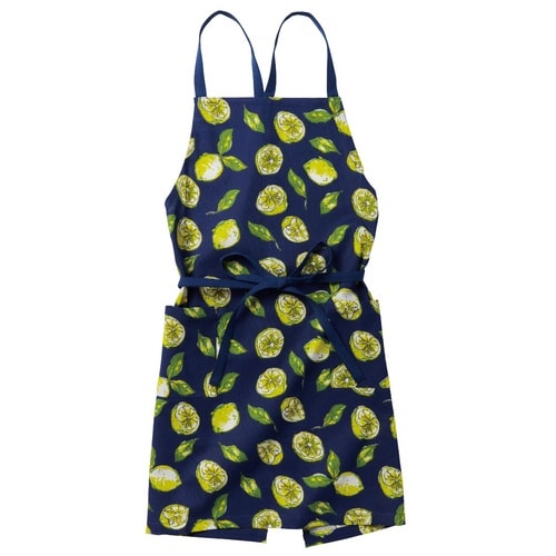 エプロン 綿100% ポケット付き ネイビー