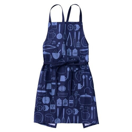 エプロン オーブリー habitue ネイビー