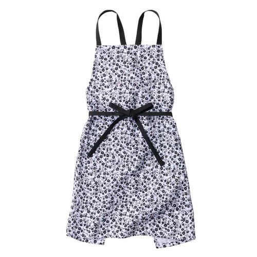 エプロン 花柄 バレッタ habitue ブラック