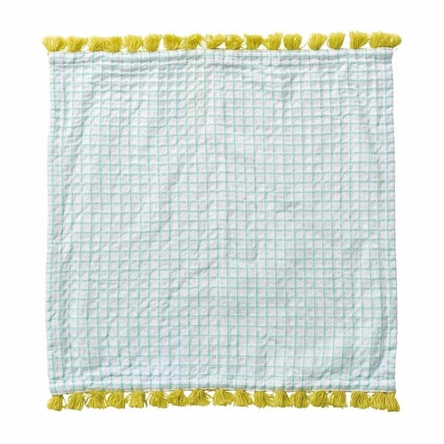 キッチンクロス グリッド ライトグリーン