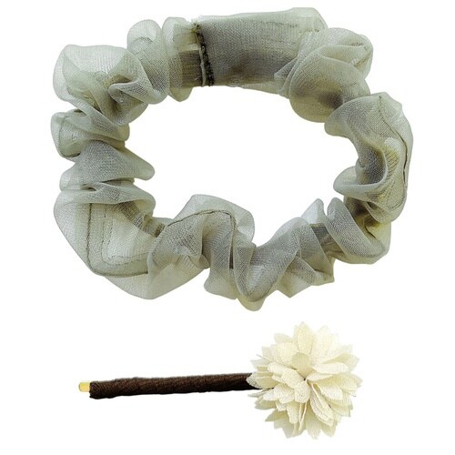 ヘアピン シュシュ ベージュ