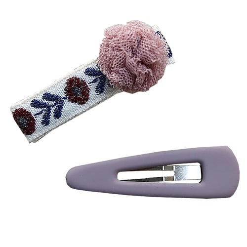 ヘアクリップ パッチン止め ピンク