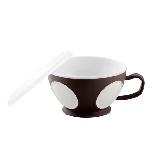 マグカップ フタ付 スープマグ 460ml 茶