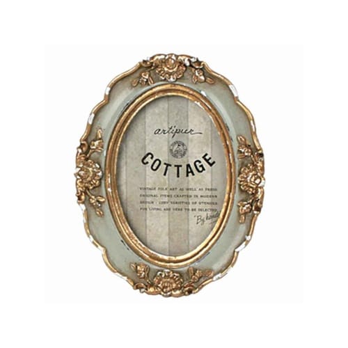 フォトフレーム オーバルフォトフレーム グレー