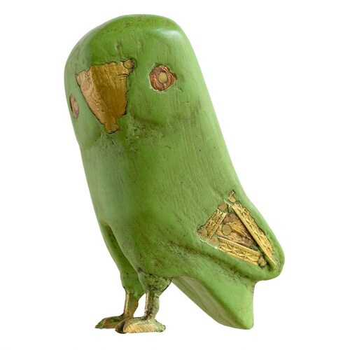 オブジェ フクロウ Sサイズ マスコット カーキ