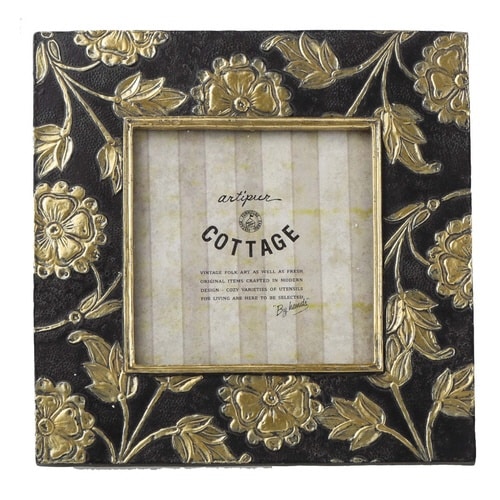 フォトフレーム フラワーフォトフレームS ブラック