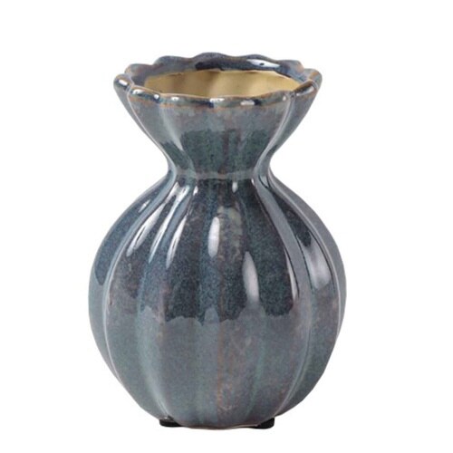 花瓶 セラミックベース ブルー