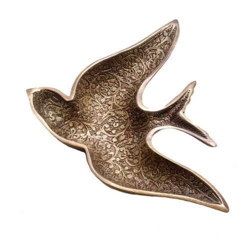 アクセサリートレイ ブラスバードプレート ゴールド