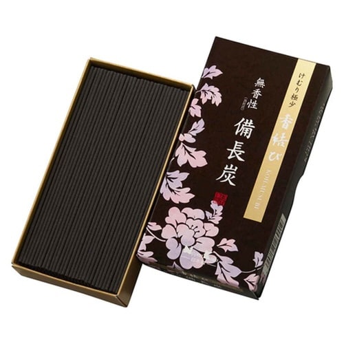 線香 香結び 無香性 備長炭 バラ詰 110g