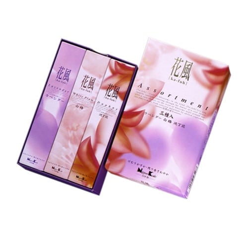 お線香 煙の少ない 花風 三種入 ラベンダー 白梅