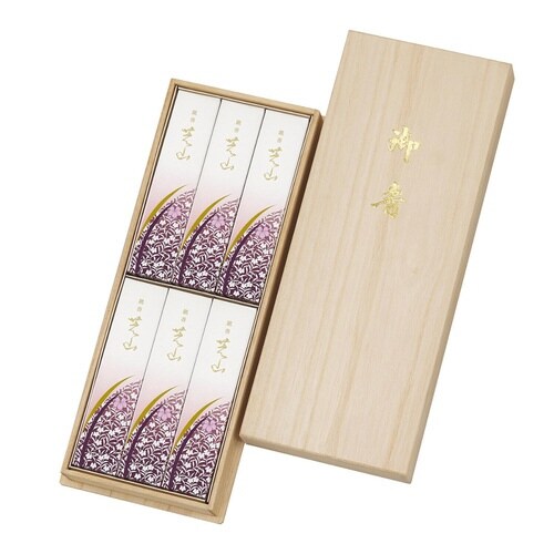 線香 銘香芝山 桐箱6箱入 贈答用 ギフト